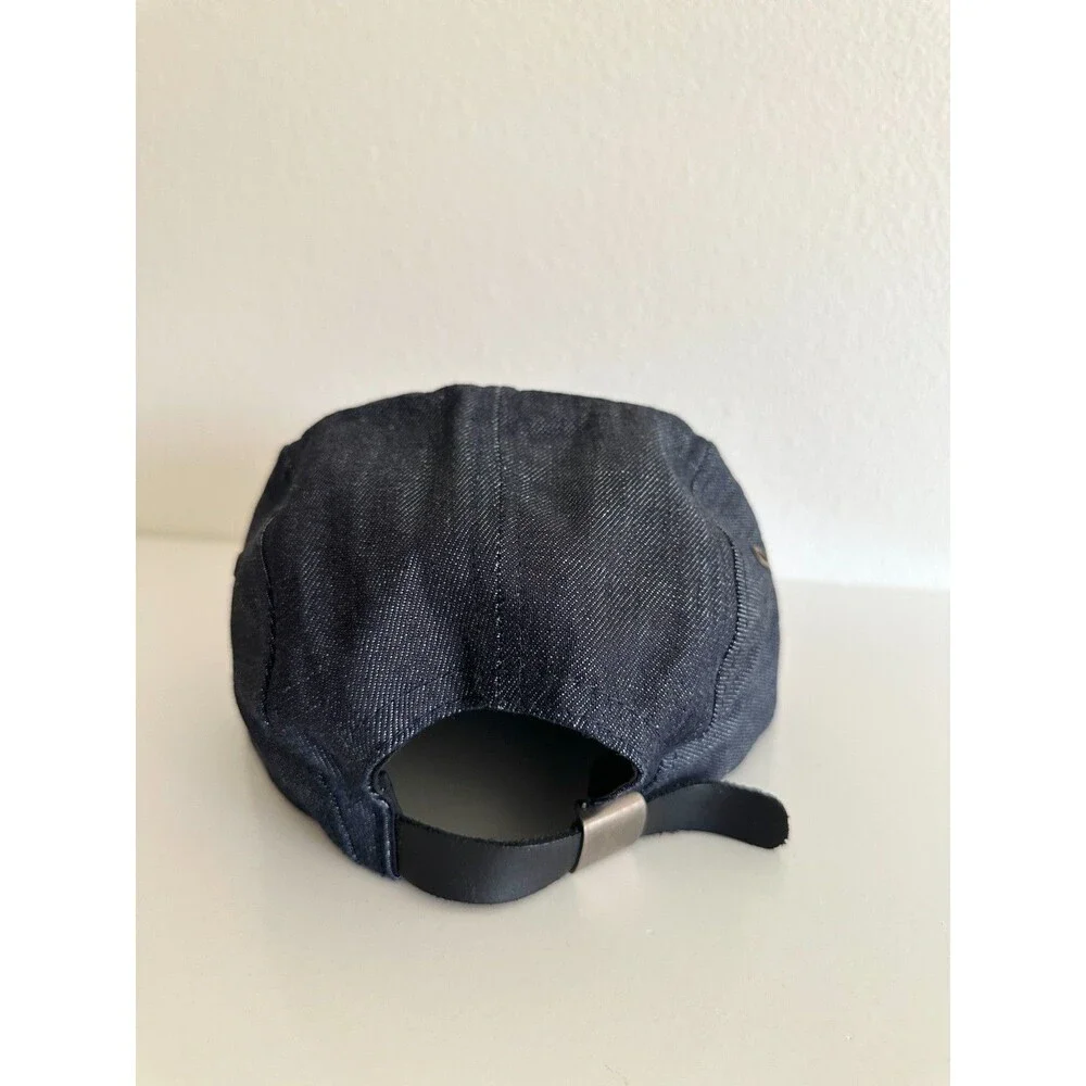 Golden State Warriors Vtg Newspaper Boy Snapback Denim Chambray Cap Logo Patch